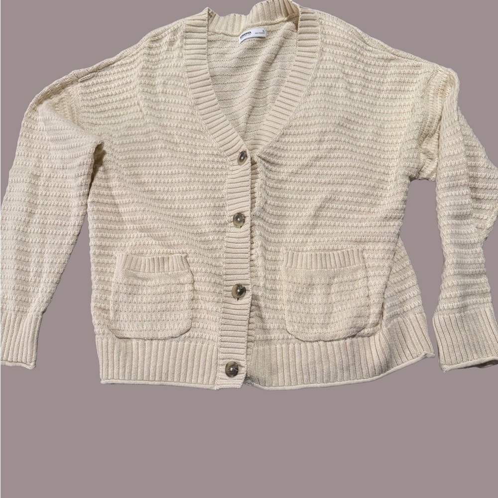 Sonoma Women's Beige Cardigan size xlSweater new with tags measurements in pics